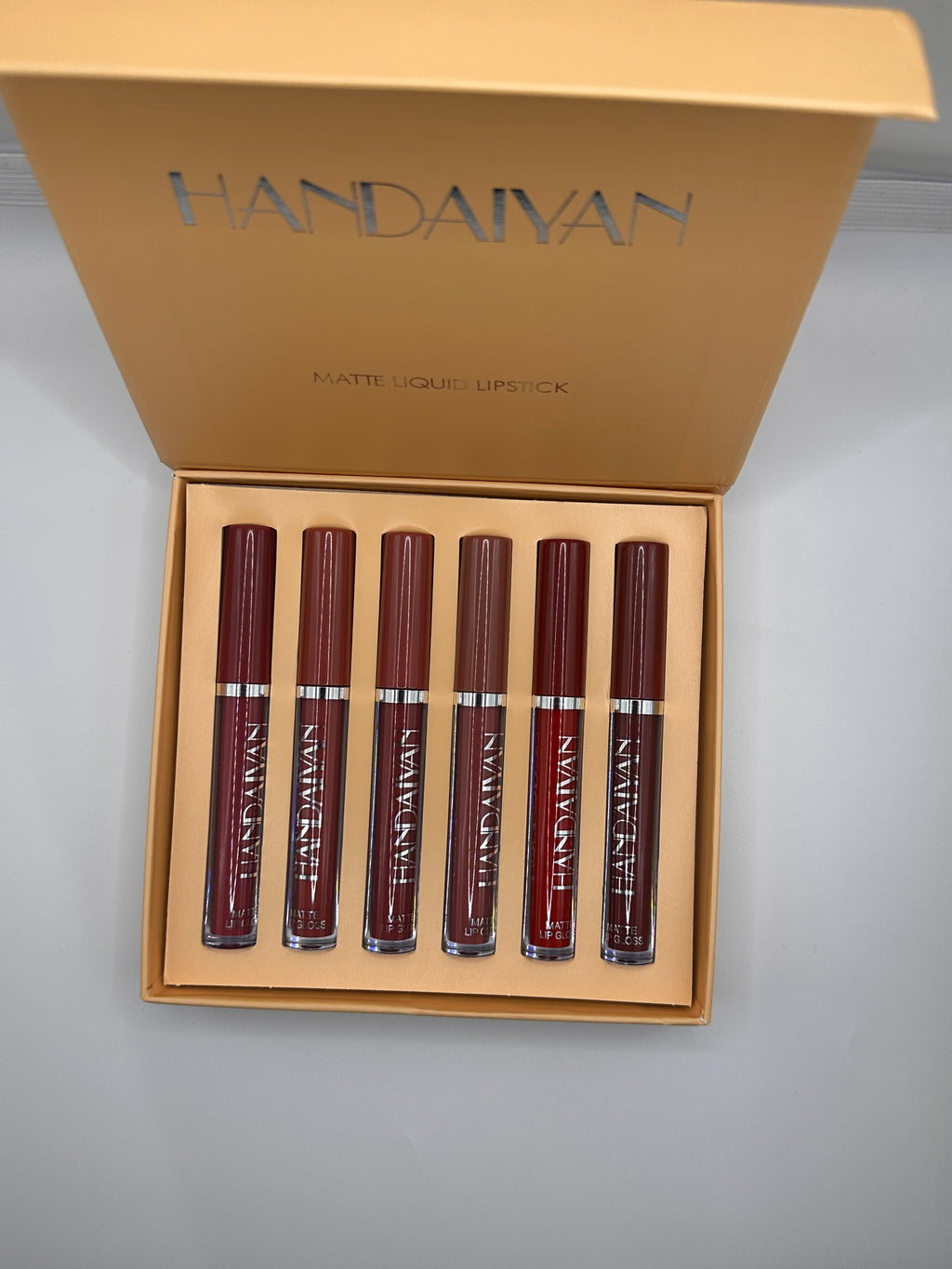 Coffret de 6 Rouges à Lèvres Liquides Mats HANDAIYAN - Longue Tenue et Haute Pigmentation