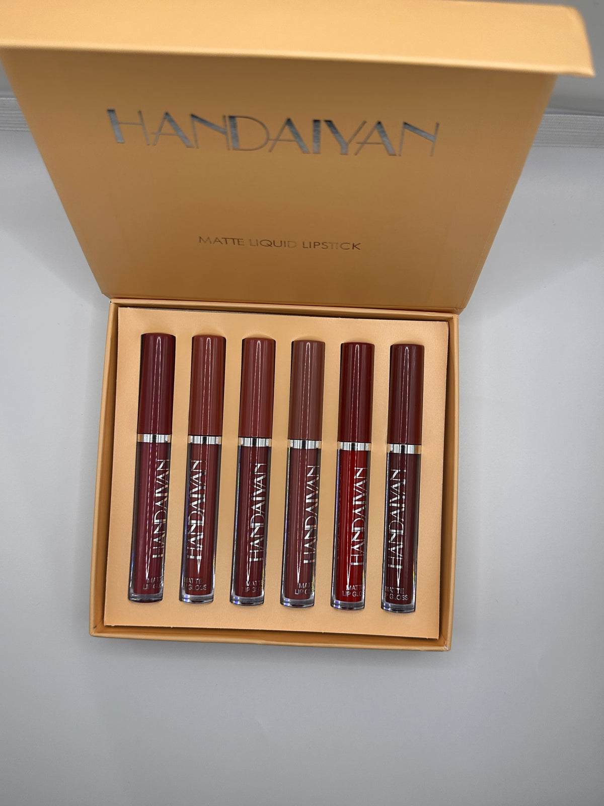 Coffret de 6 Rouges à Lèvres Liquides Mats HANDAIYAN - Longue Tenue et Haute Pigmentation