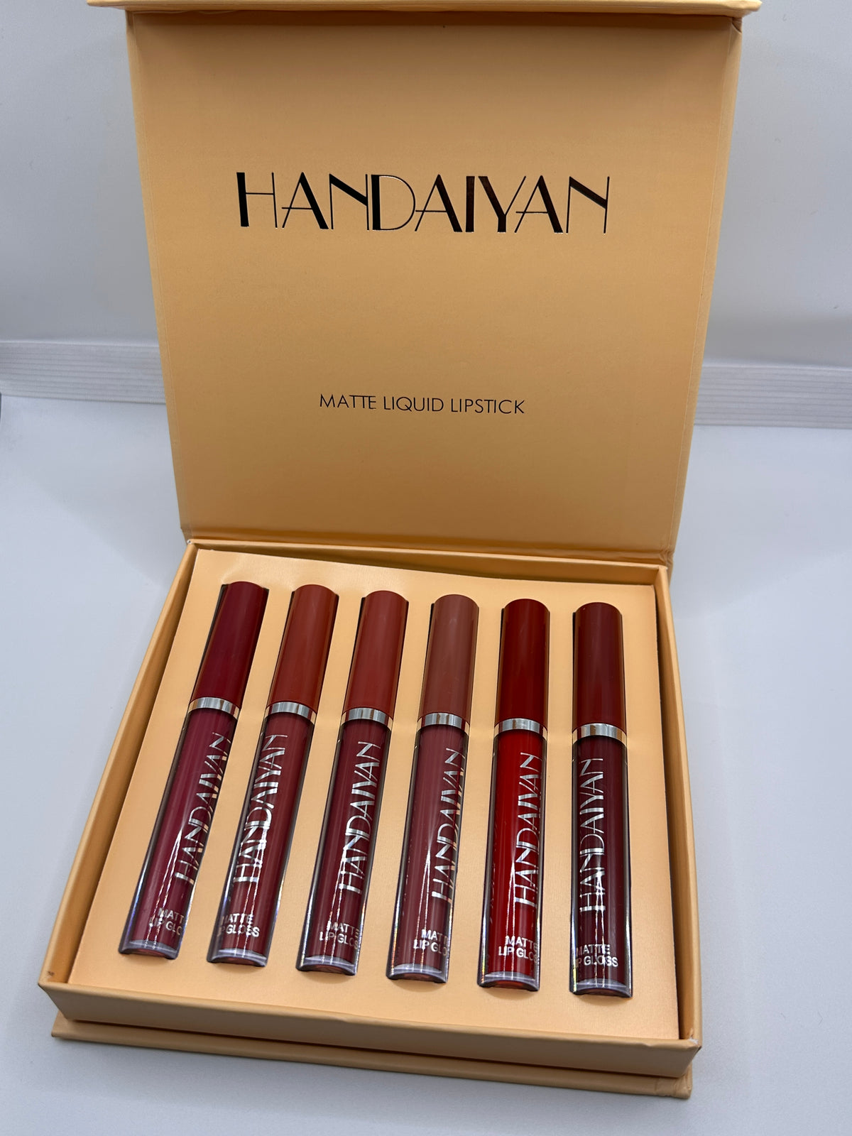 Coffret de 6 Rouges à Lèvres Liquides Mats HANDAIYAN - Longue Tenue et Haute Pigmentation