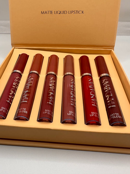 Coffret de 6 Rouges à Lèvres Liquides Mats HANDAIYAN - Longue Tenue et Haute Pigmentation